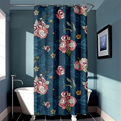 Vintage Flowers Pattern Shower Curtain 36  X 72  (stall) 