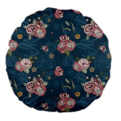 Vintage Flowers Pattern Large 18  Premium Round Cushions