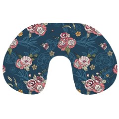 Vintage Flowers Pattern Travel Neck Pillow