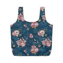 Vintage Flowers Pattern Full Print Recycle Bag (m)