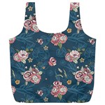 Vintage Flowers Pattern Full Print Recycle Bag (XL) Back