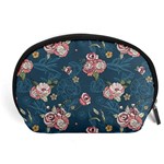 Vintage Flowers Pattern Accessory Pouch (Large) Front