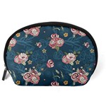 Vintage Flowers Pattern Accessory Pouch (Large) Back