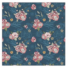 Vintage Flowers Pattern Square Satin Scarf (36  X 36 )