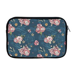 Vintage Flowers Pattern Apple Macbook Pro 17  Zipper Case by Jancukart