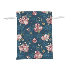 Vintage Flowers Pattern Lightweight Drawstring Pouch (m) by Jancukart