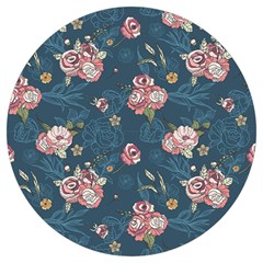 Vintage Flowers Pattern Round Trivet