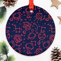 Seamless Space Pattern Ornament (round) by Jancukart