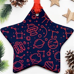 Seamless Space Pattern Ornament (star) by Jancukart