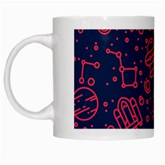 Seamless Space Pattern White Mug