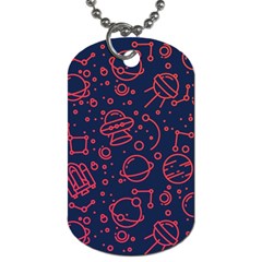 Seamless Space Pattern Dog Tag (two Sides)