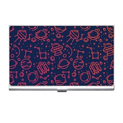 Seamless Space Pattern Business Card Holder