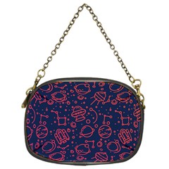 Seamless Space Pattern Chain Purse (two Sides)