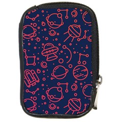 Seamless Space Pattern Compact Camera Leather Case