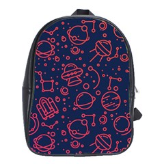 Seamless Space Pattern School Bag (large)