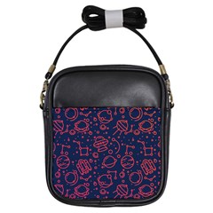 Seamless Space Pattern Girls Sling Bag