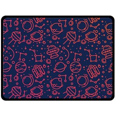 Seamless Space Pattern Fleece Blanket (large) 