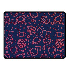 Seamless Space Pattern Fleece Blanket (small)