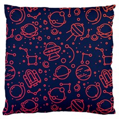 Seamless Space Pattern Large Flano Cushion Case (two Sides)