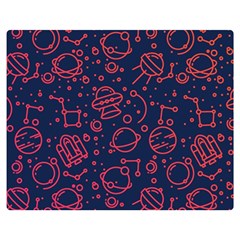 Seamless Space Pattern Double Sided Flano Blanket (medium) 