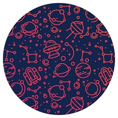 Seamless Space Pattern Round Trivet