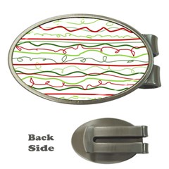 Scribble-pattern Money Clips (oval) 