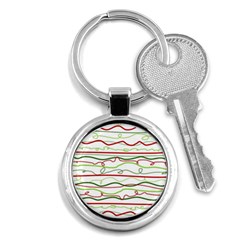 Scribble-pattern Key Chain (round)