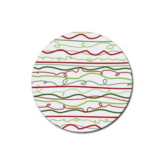 Scribble-pattern Rubber Round Coaster (4 Pack) by Jancukart