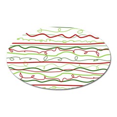 Scribble-pattern Oval Magnet