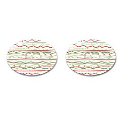 Scribble-pattern Cufflinks (oval)