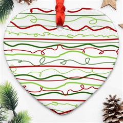 Scribble-pattern Heart Ornament (two Sides)