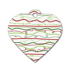 Scribble-pattern Dog Tag Heart (one Side)