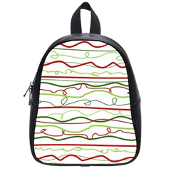 Scribble-pattern School Bag (small)