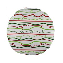 Scribble-pattern Standard 15  Premium Round Cushions