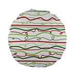 Scribble-pattern Standard 15  Premium Round Cushions Front