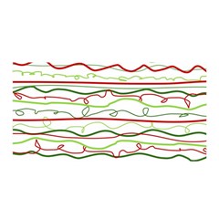 Scribble-pattern Satin Wrap 35  X 70 