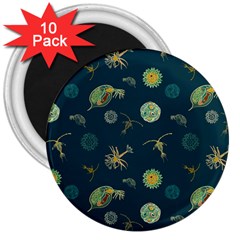 Plankton Pattern- 3  Magnets (10 Pack) 