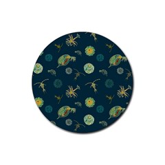 Plankton Pattern- Rubber Round Coaster (4 Pack)