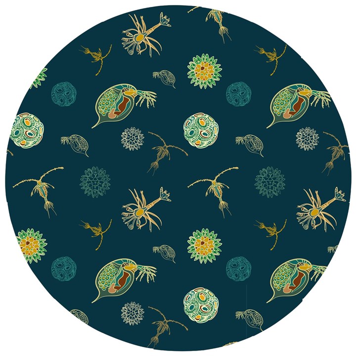 Plankton Pattern- Wooden Puzzle Round