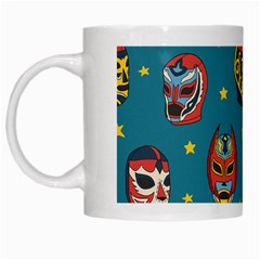 Mask Pattern White Mug