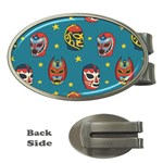 Mask Pattern Money Clips (Oval)  Front