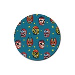 Mask Pattern Rubber Round Coaster (4 pack) Front