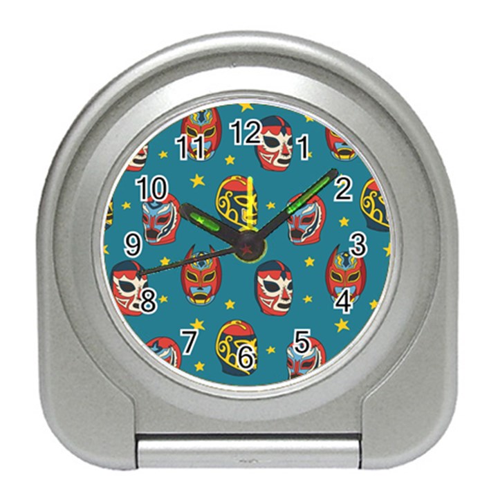 Mask Pattern Travel Alarm Clock