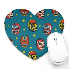 Mask Pattern Heart Mousepads