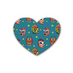 Mask Pattern Rubber Coaster (heart)