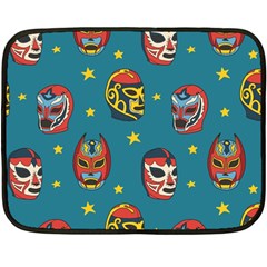 Mask Pattern Double Sided Fleece Blanket (mini) 