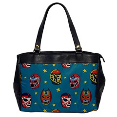 Mask Pattern Oversize Office Handbag