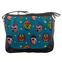 Mask Pattern Messenger Bag