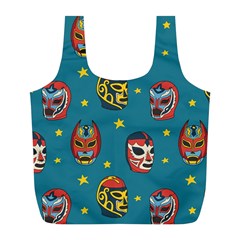 Mask Pattern Full Print Recycle Bag (l)