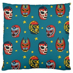 Mask Pattern Large Flano Cushion Case (one Side)